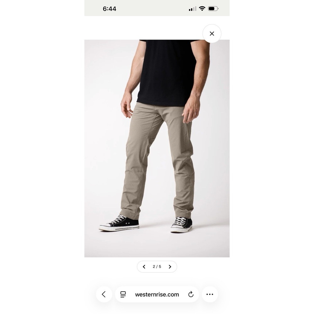 Western Rise Evolution Chino Pants Mens 31x31 Slim Fit Straight Leg‎ Green - Picture 13 of 13